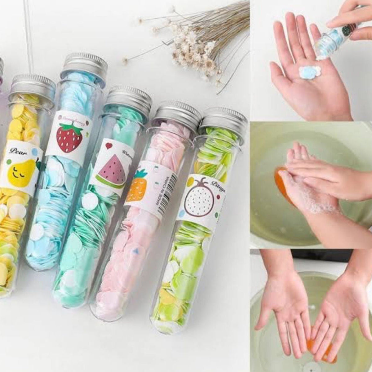 Paper Soap with Portable Tube Bottle