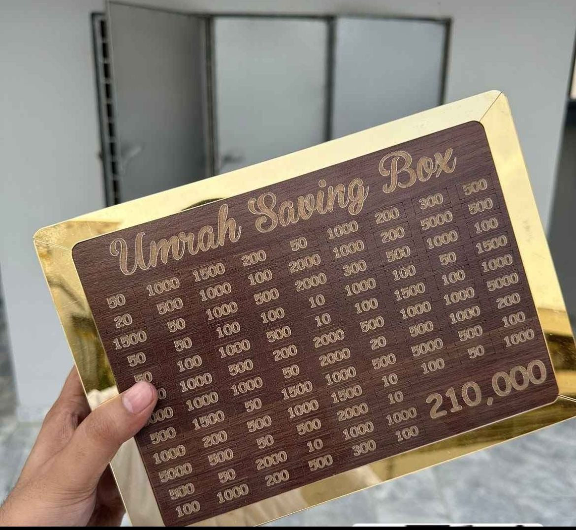 Wooden Umrah Saving Box